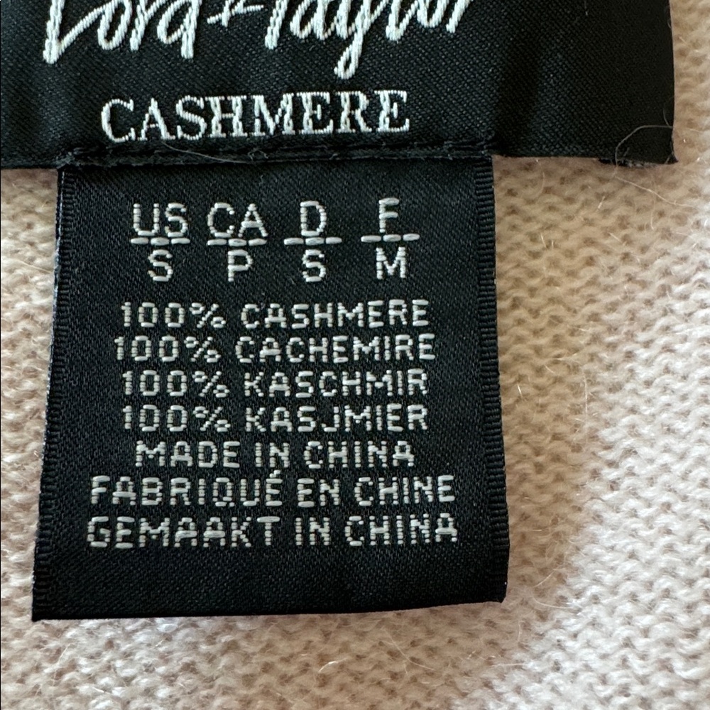 Lord & Taylor Light Pink Cashmere-Blend Crewneck Cardigan - Picture 6 of 6